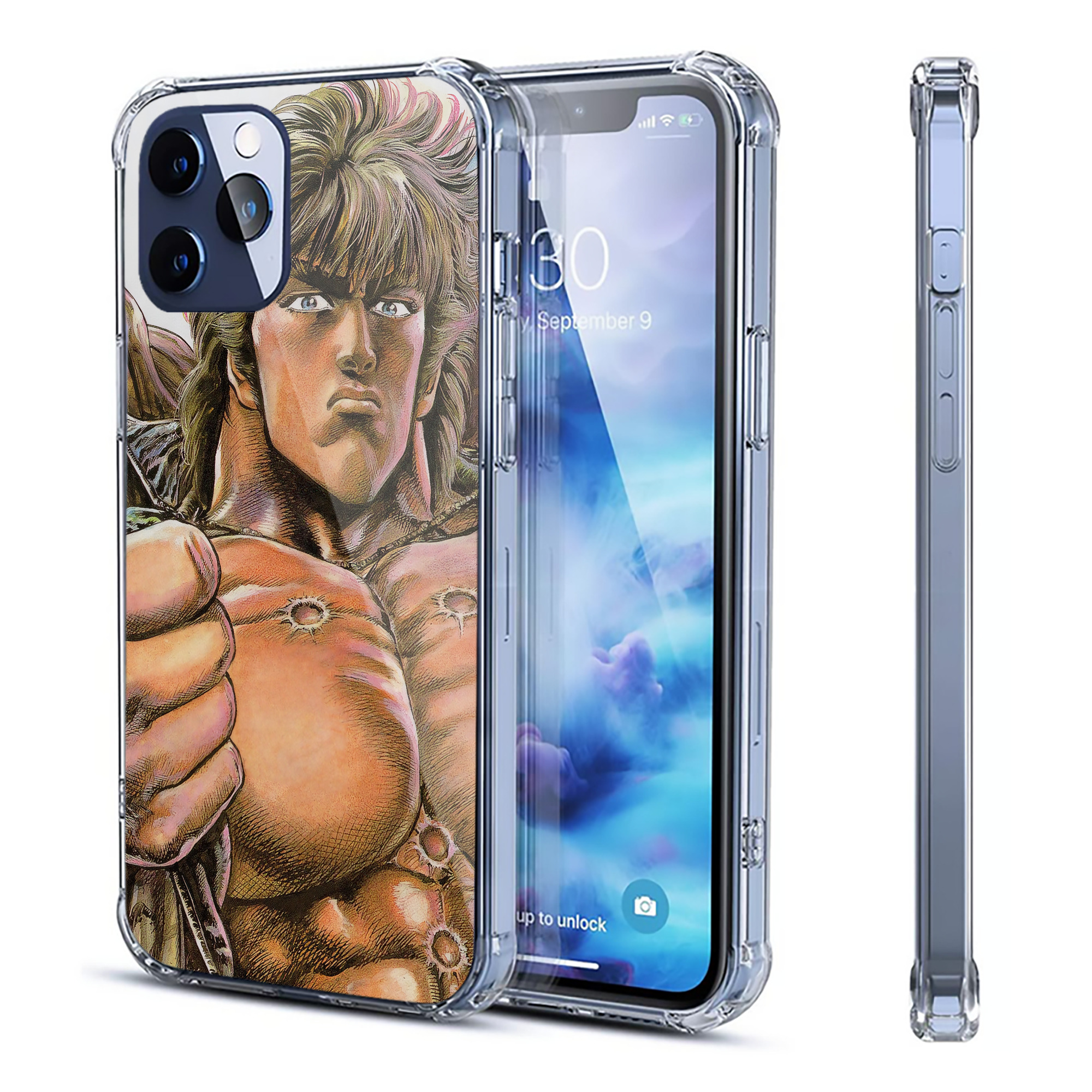 （画像用） 北斗の拳 Fist of the North Star 【iPhone 12シリーズ対応】透明スマホケース（クリアソフトケース）